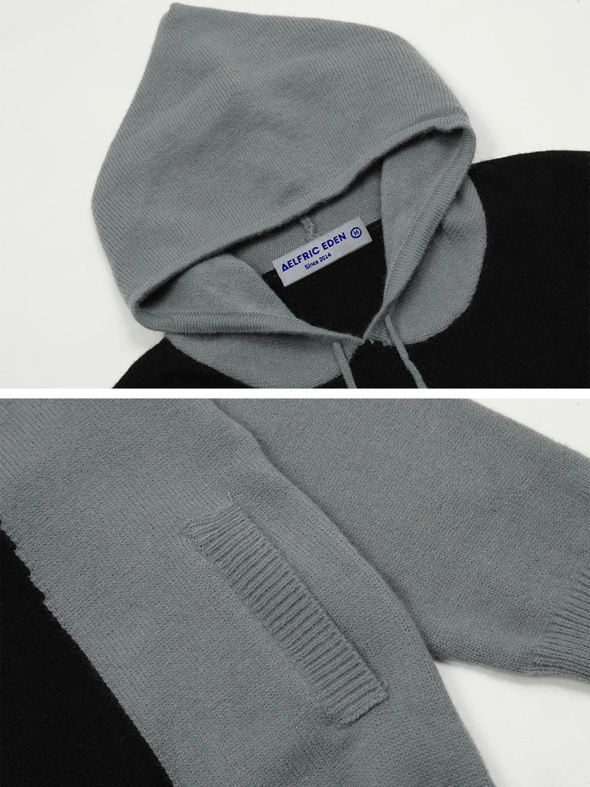 Aelfric Eden Patchwork Knit Zip Up Hoodie