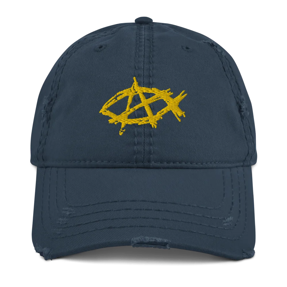 AnarchoChristian Distressed Dad Hat