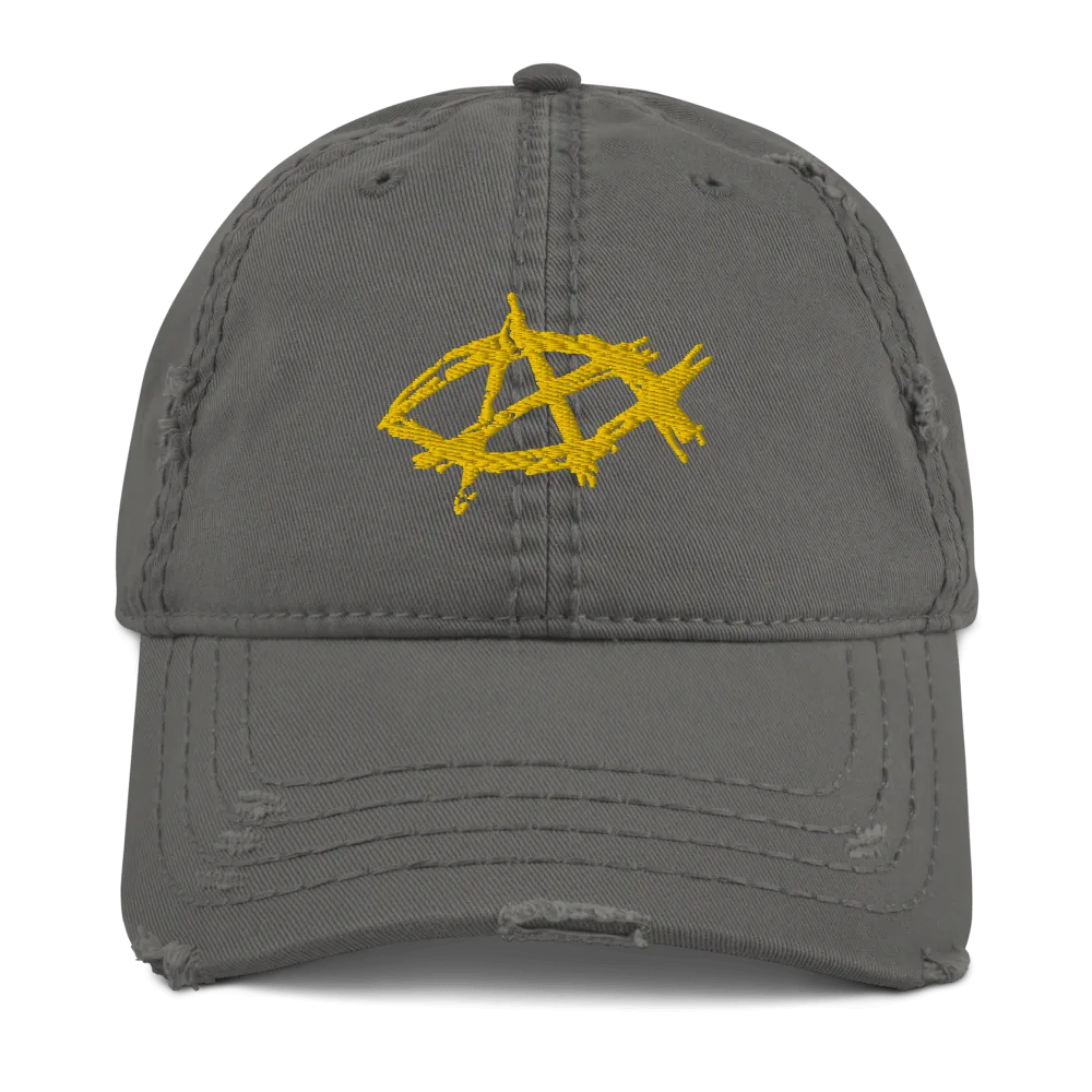 AnarchoChristian Distressed Dad Hat