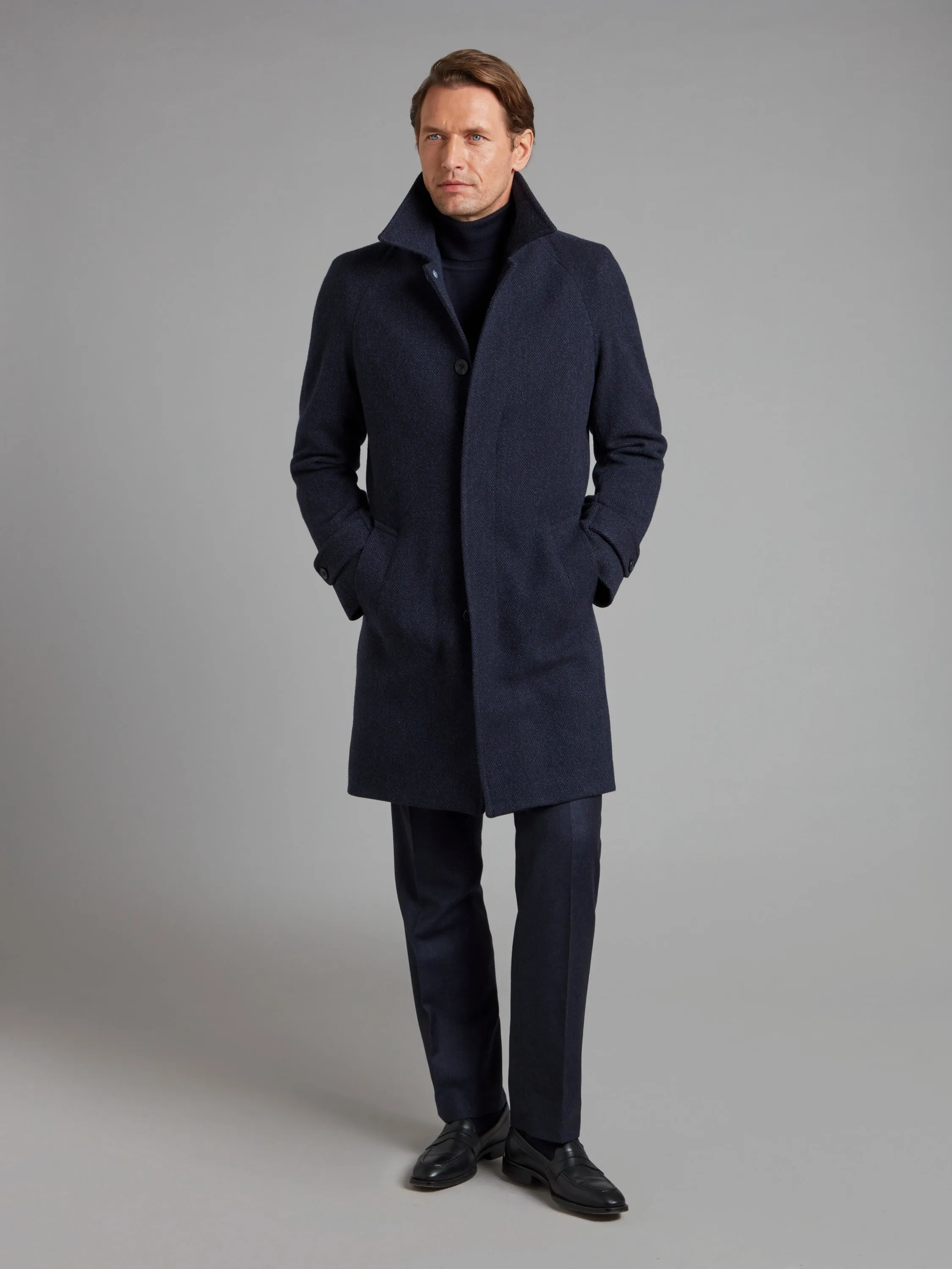 Balmacaan Overcoat Drago Skyfall - Navy