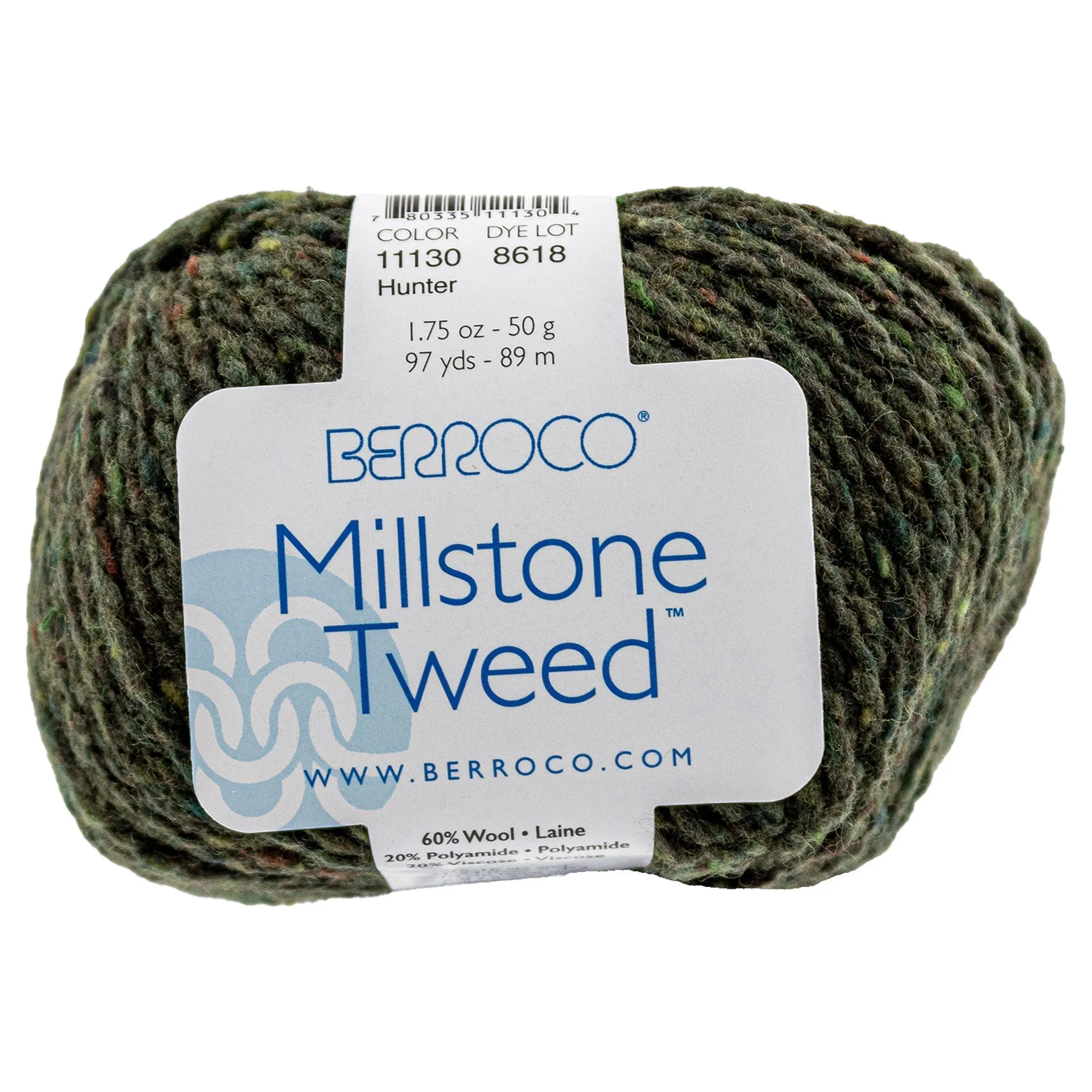 Berroco Millstone Tweed Yarn - 11130 Hunter