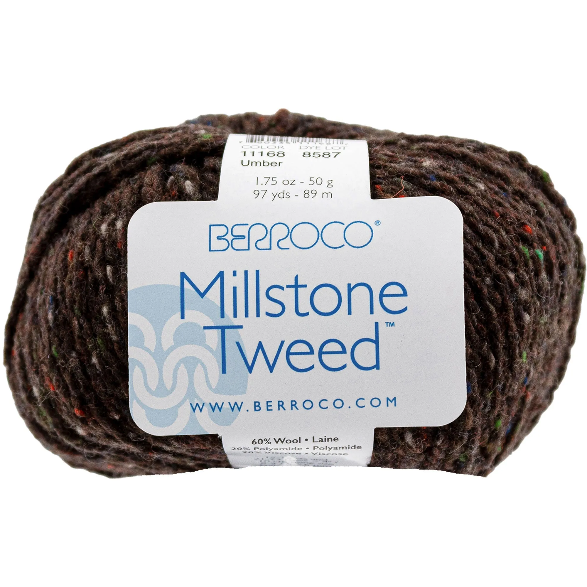 Berroco Millstone Tweed Yarn - 11168 Umber