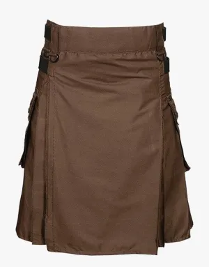 Best Brown Deluxe Utility Kilt Custom Made for Sale