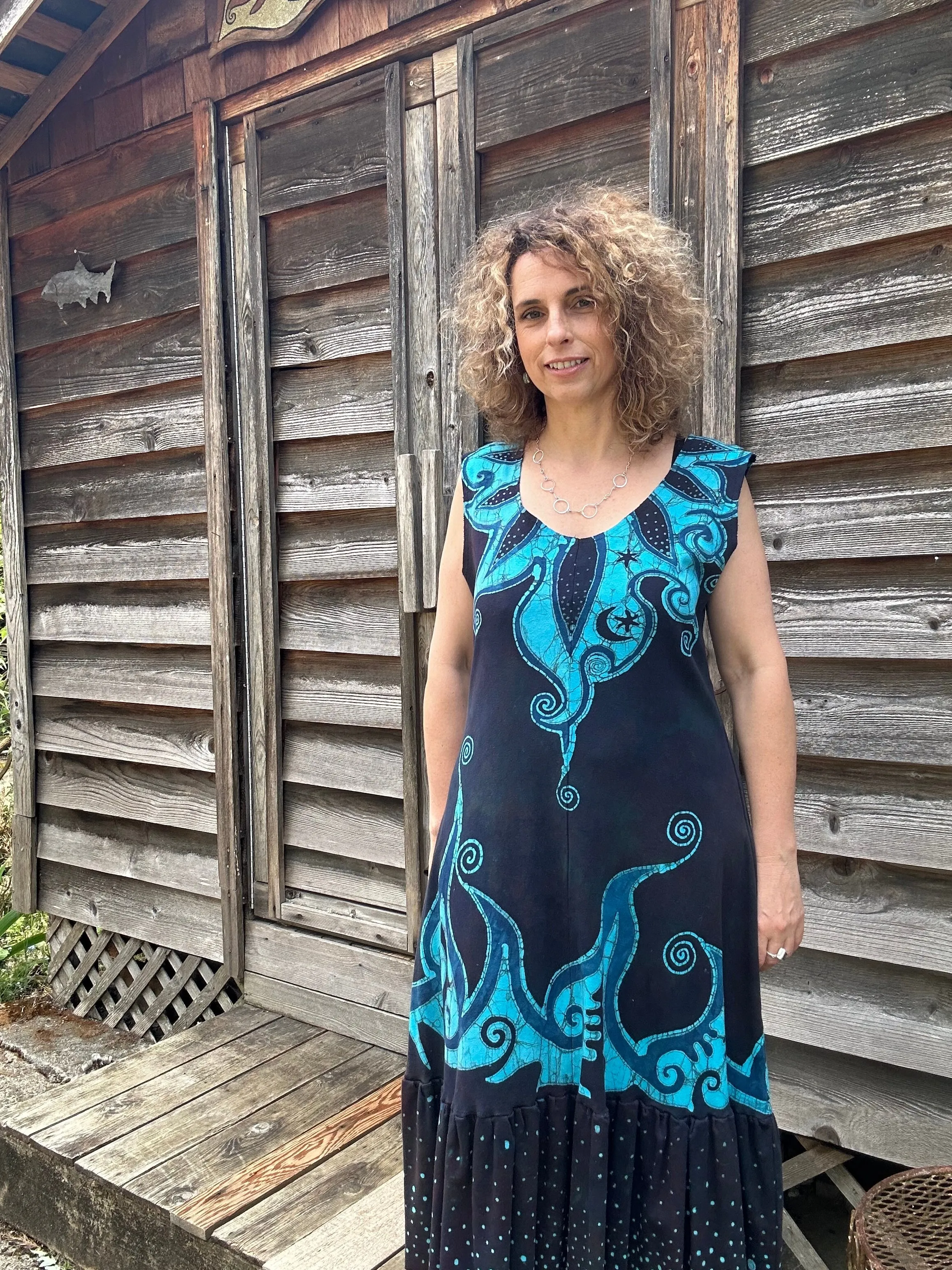 Blue Orchid Batikwalla Dress in Organic Cotton