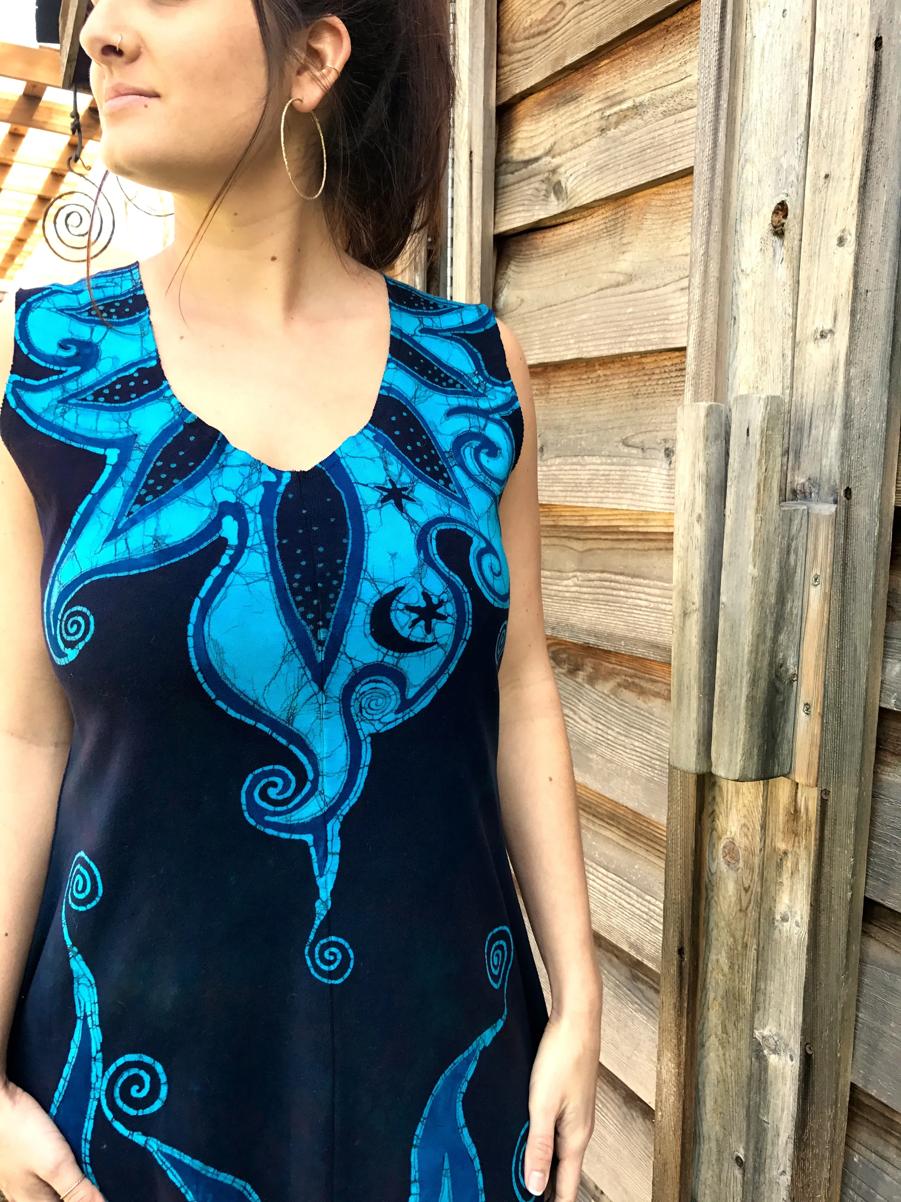 Blue Orchid Batikwalla Dress in Organic Cotton