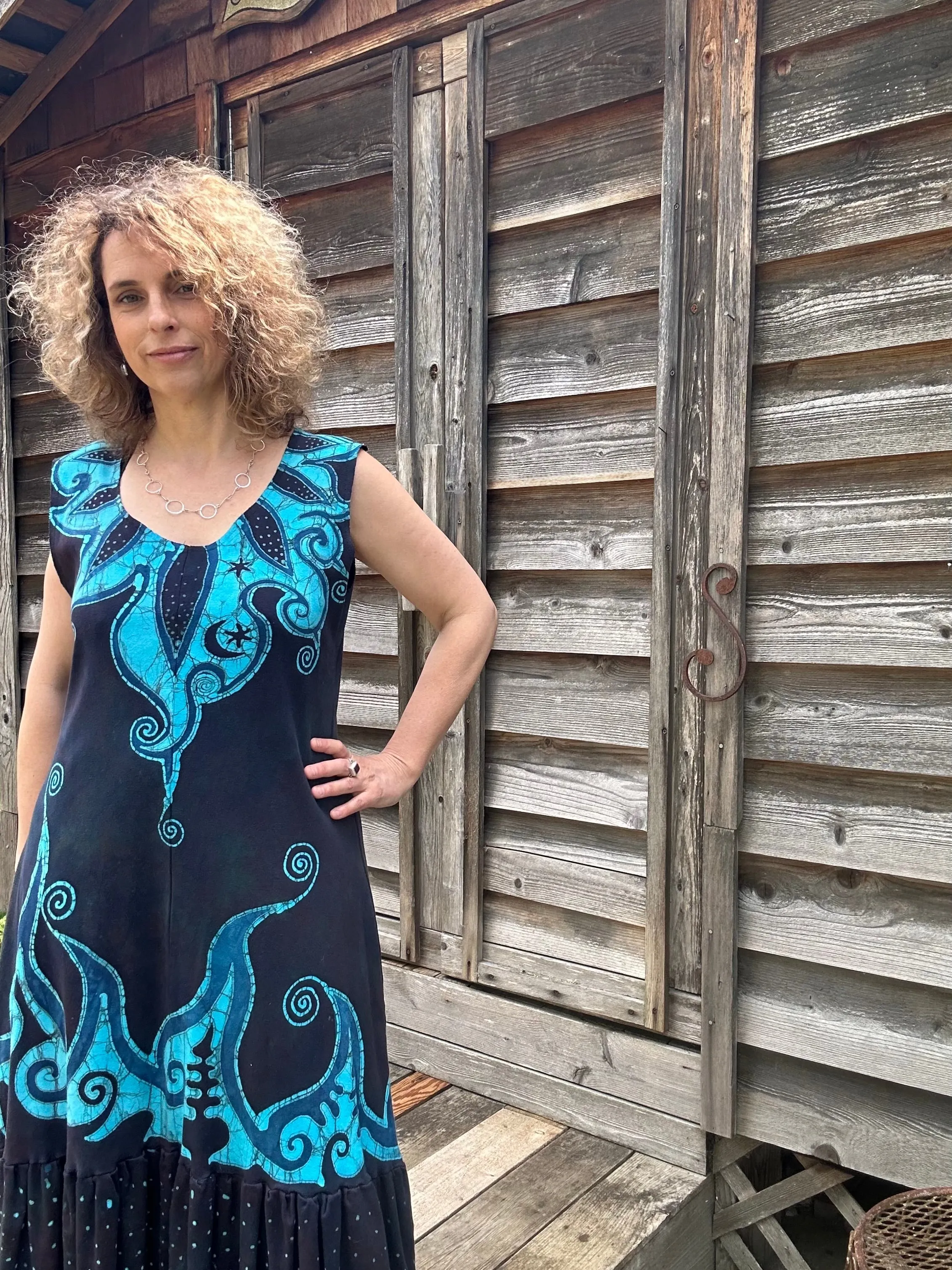 Blue Orchid Batikwalla Dress in Organic Cotton