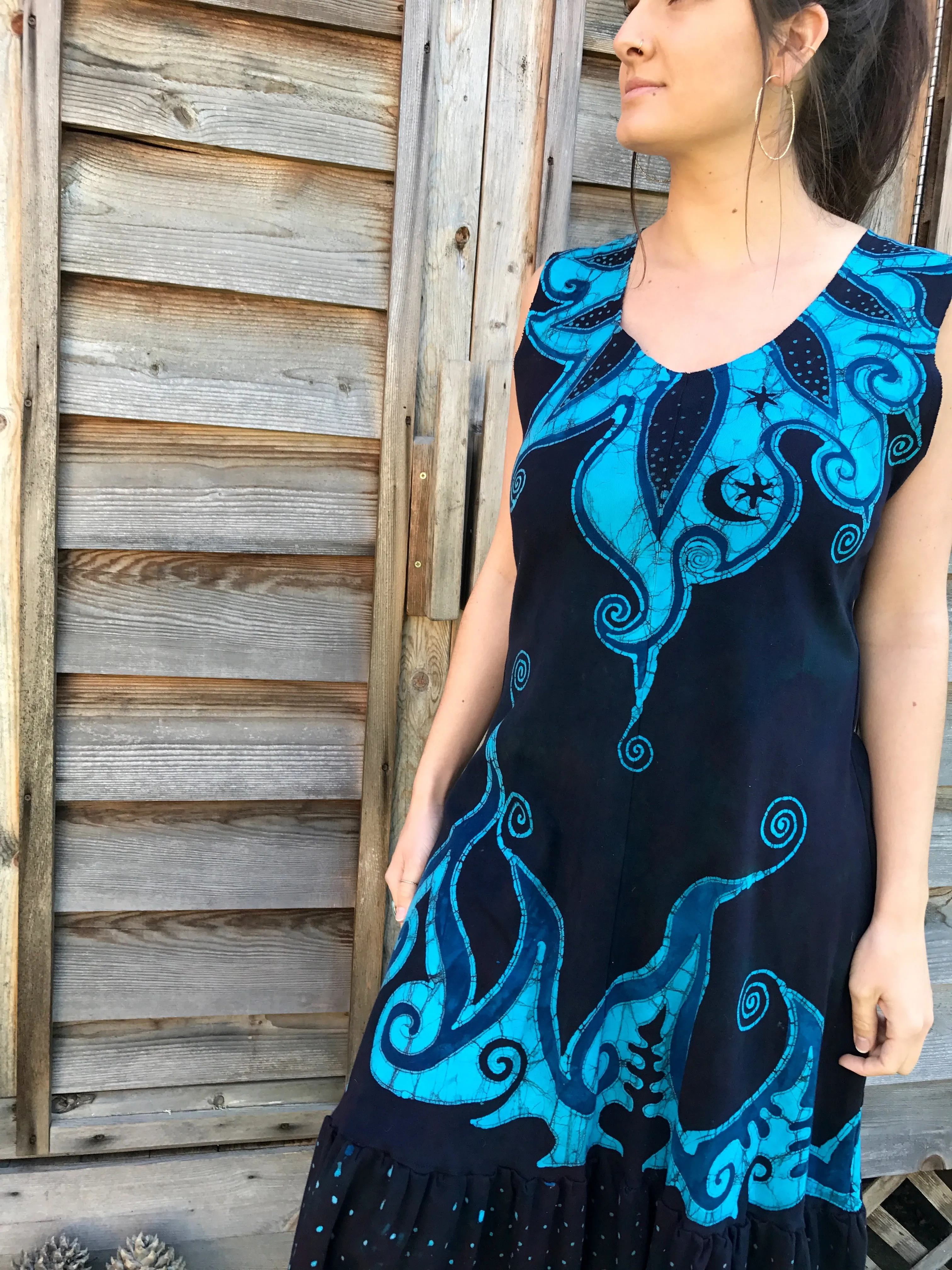 Blue Orchid Batikwalla Dress in Organic Cotton