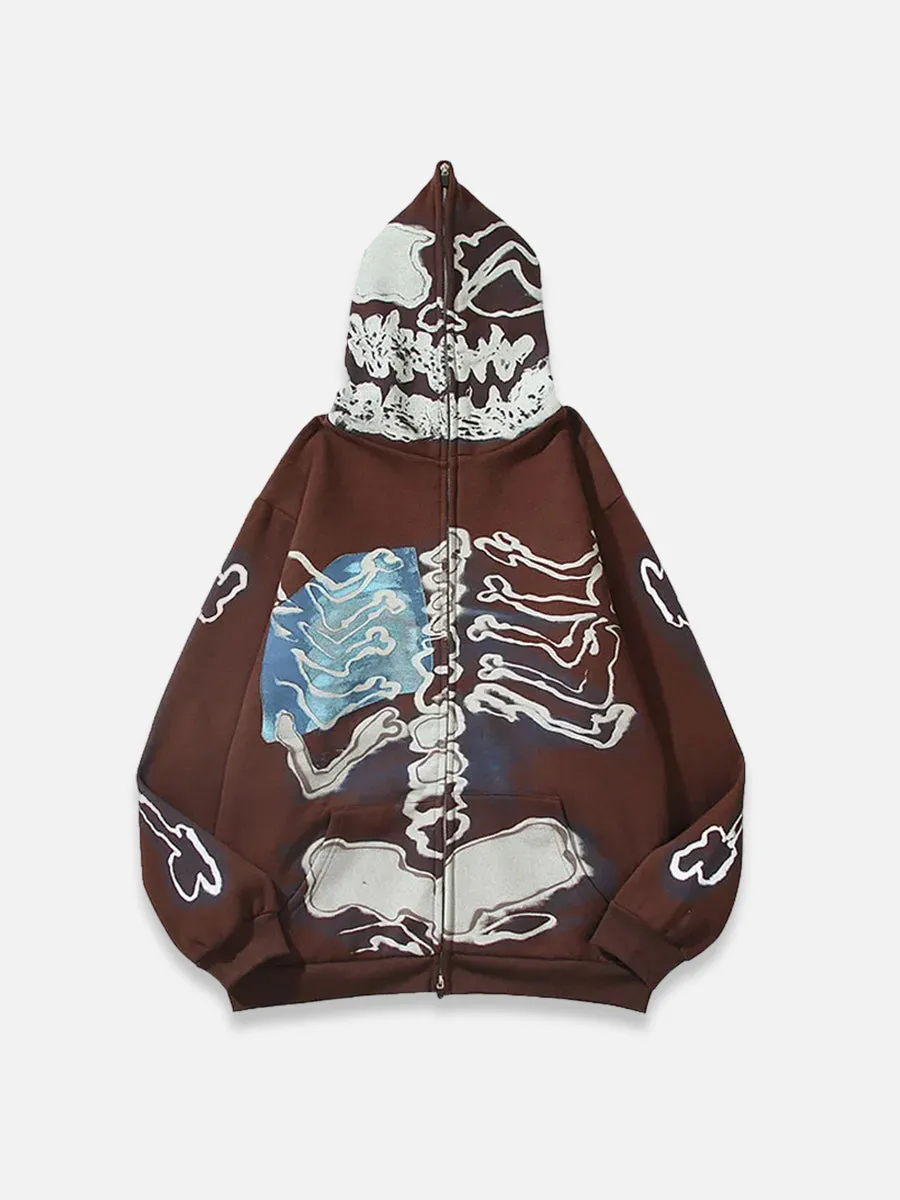 BONES ZIP-UP HOODIE