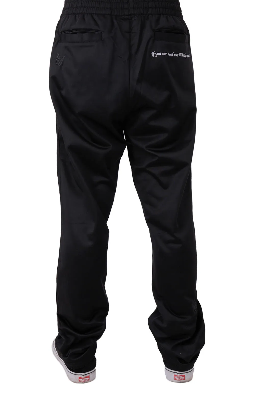 Butterfly Emblem Track Pants - Black