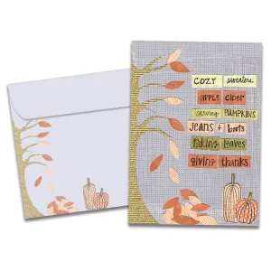 Cozy Fall Thanksgiving Card