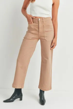 Denim Utility Pants Latte