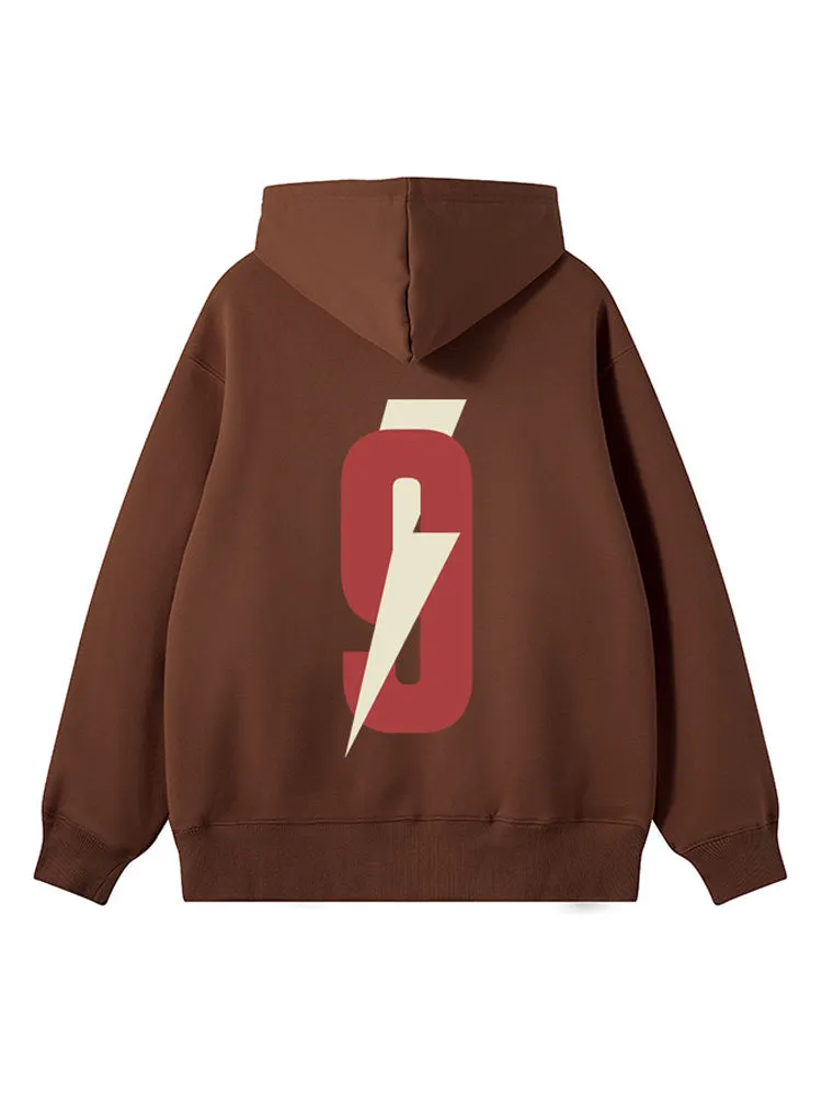 Fleece Double-Line Printed Hoodie