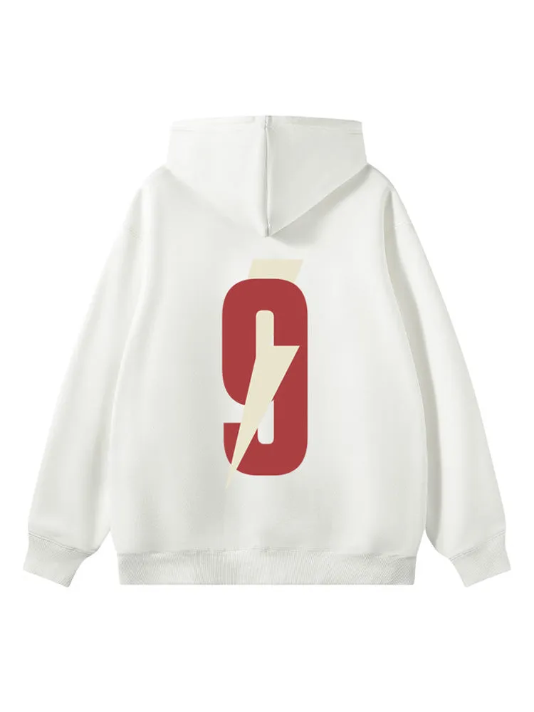 Fleece Double-Line Printed Hoodie