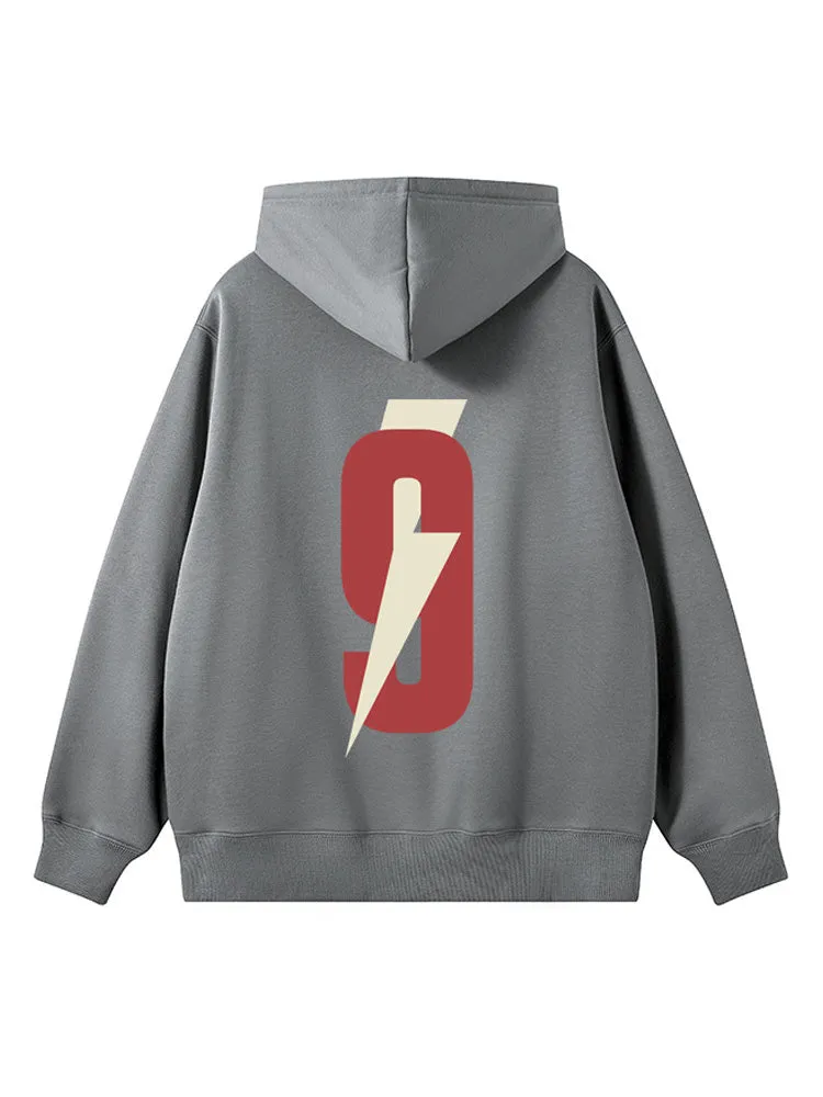 Fleece Double-Line Printed Hoodie