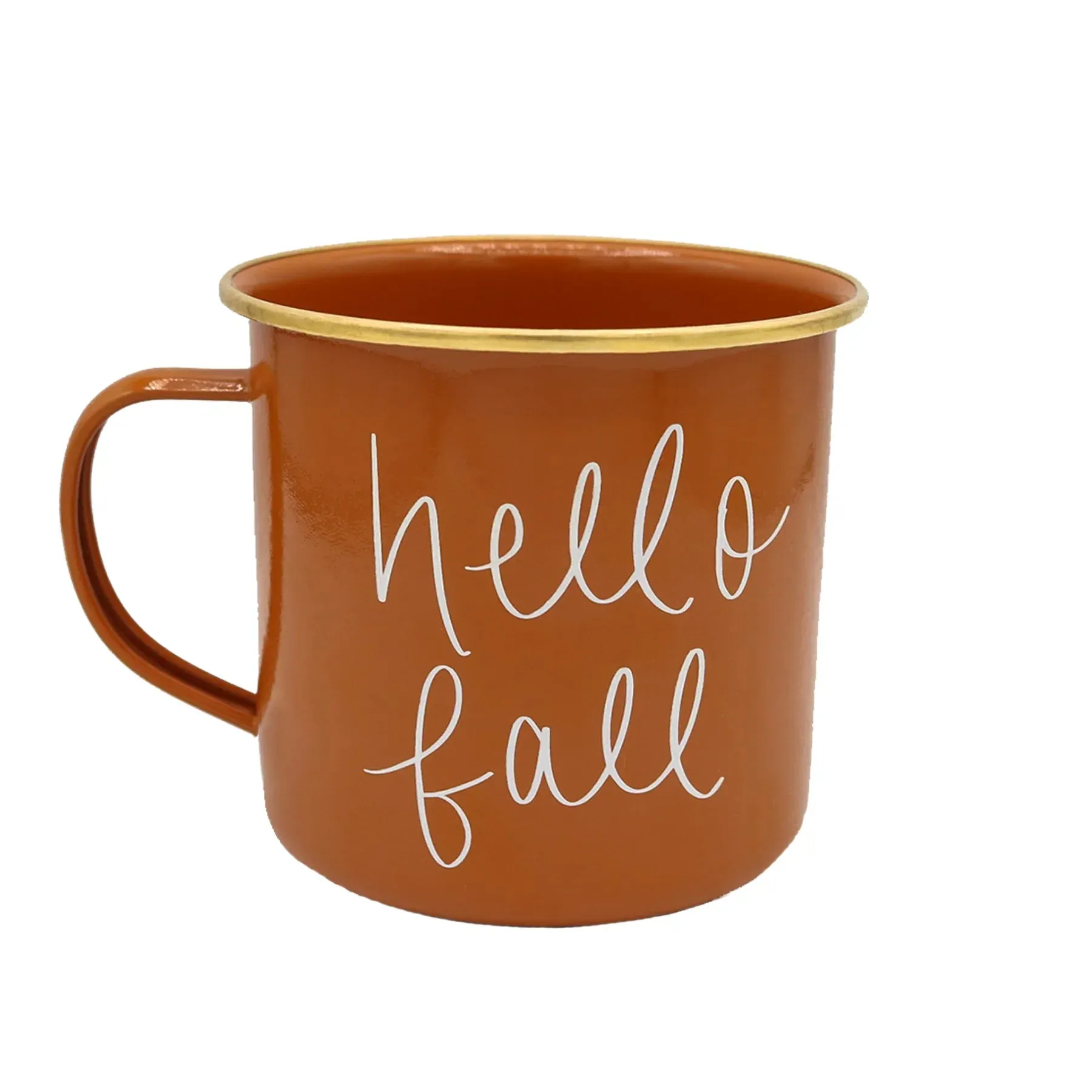 HELLO FALL METAL COFFEE MUG