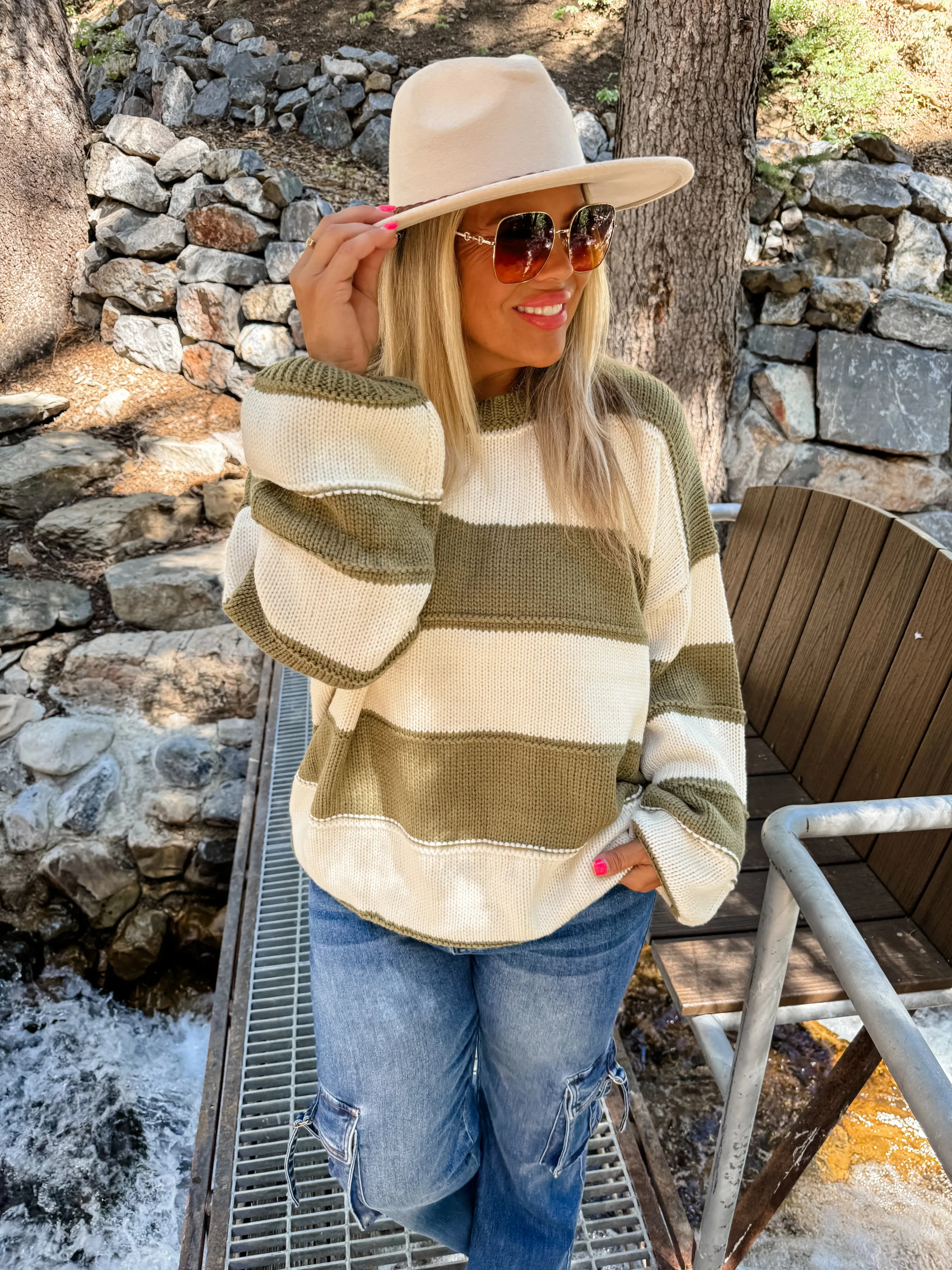 Kadie Stripe Knit Sweater in Four Colors