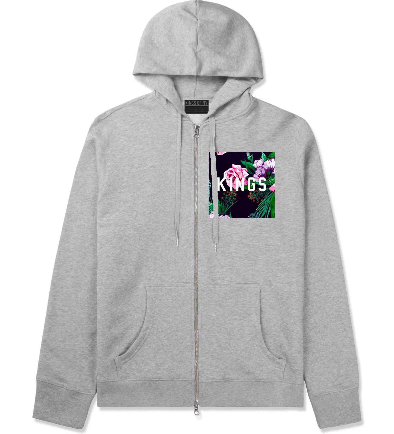 KINGS Floral Box Zip Up Hoodie