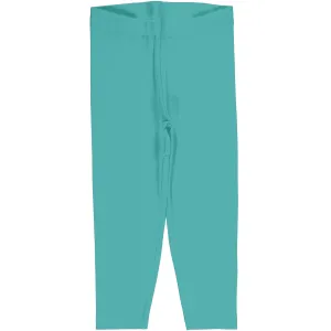 Maxomorra Aqua Cotton Cropped Leggings