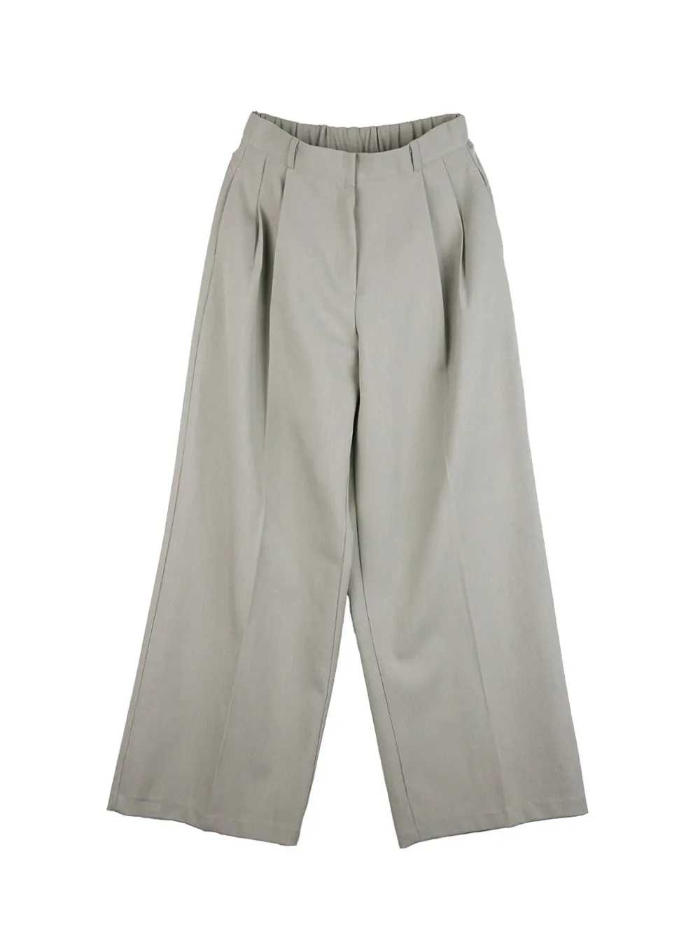 Pintuck Wide-Leg Slacks ON418