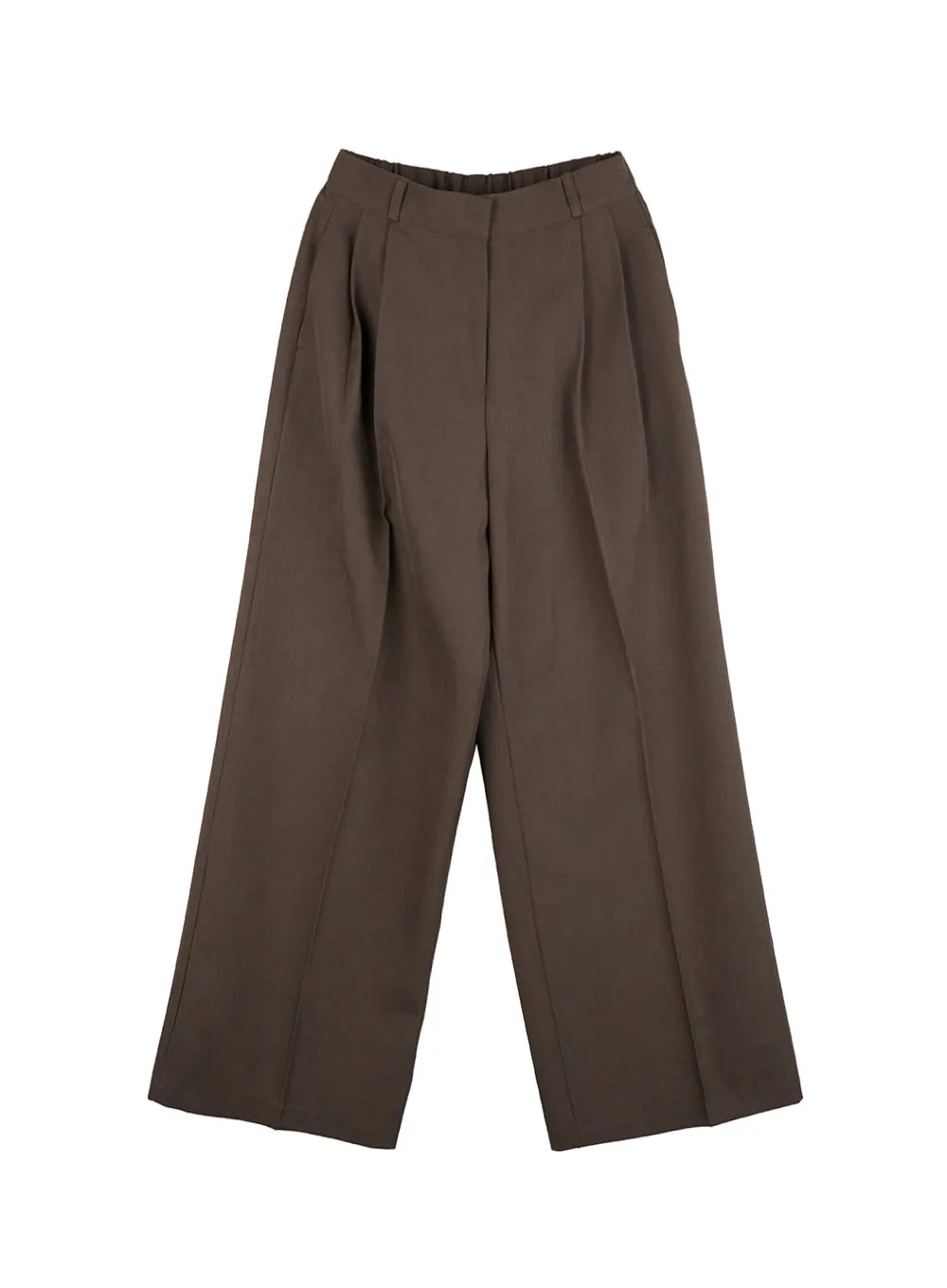 Pintuck Wide-Leg Slacks ON418