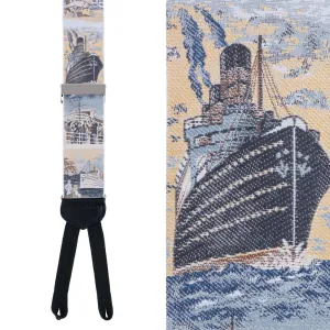 Retro Pattern Bon Voyage Limited Run Silk Braces