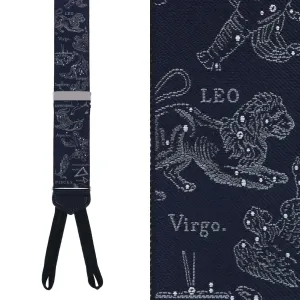 Retro Pattern Constellations Limited Run Silk Braces