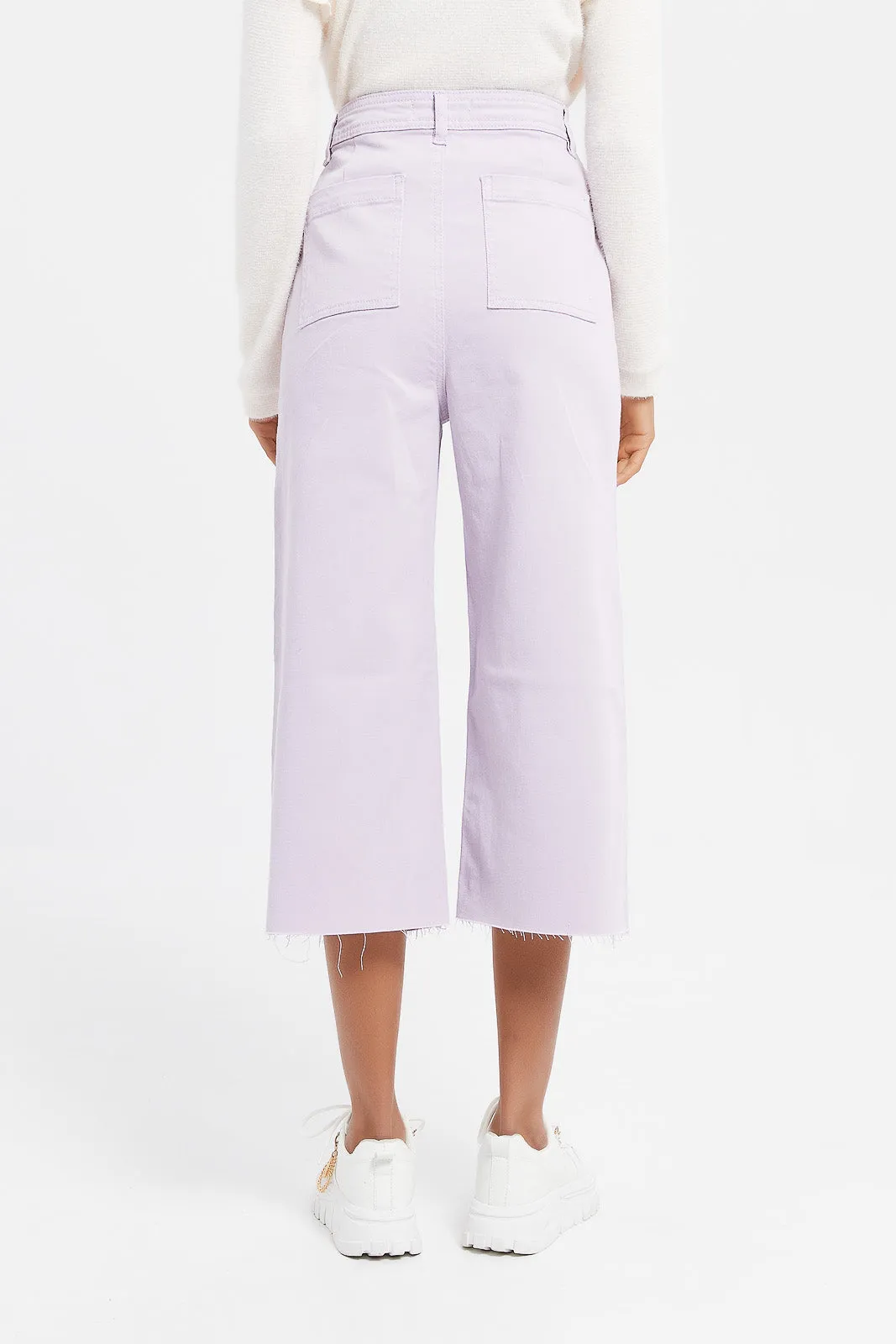 Senior Girls Lilac Denim Culottes