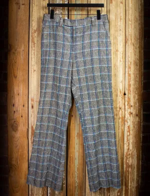 Vintage Plaid Slacks Blue and Gray 33x32