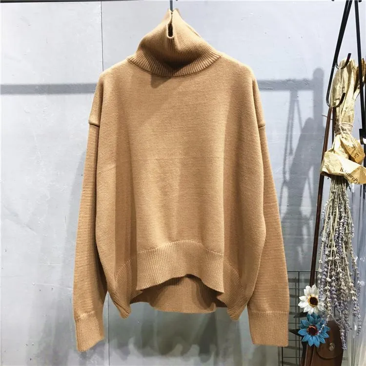 Women Turtleneck Cozy Knitting Pullover Sweaters