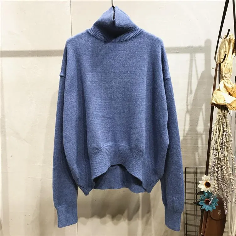 Women Turtleneck Cozy Knitting Pullover Sweaters