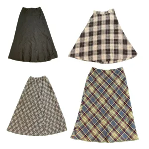 Y2K Officecore Wool Maxi Skirts (DR-015)